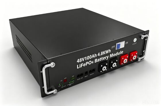 LiFePO4 Battery Pack 48V 100Ah 4.8KWH Rack Mounted Energy Storage Battery for UPS Power Station