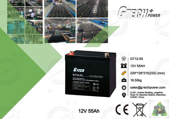 Maintenance Free Sealed VRLA Regulated Lead Acid Battery 12v 55ah