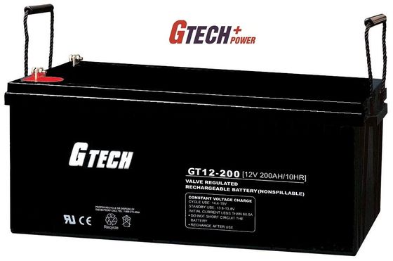 AGM VRLA 12V 200Ah отрегулировал свинцовокислотную батарею для систем солнечной энергии, UPS, радиосвязи, приборы управления доступом