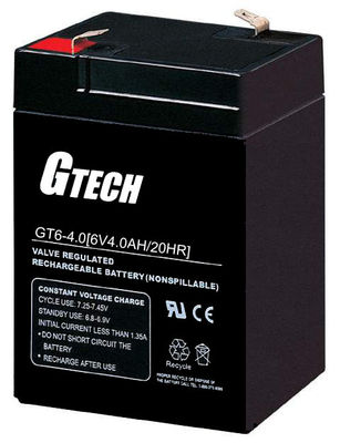 Sealed Maintenance Free Rechargeable Lead Acid Battery 6v 4ah 0.7kg For Fire Alarm Application, Sprayer