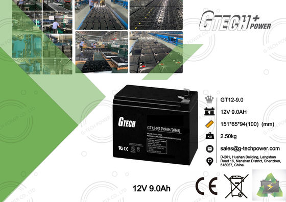 батарея 12v 9ah перезаряжаемые отрегулированная клапаном свинцовокислотная для системы Ups